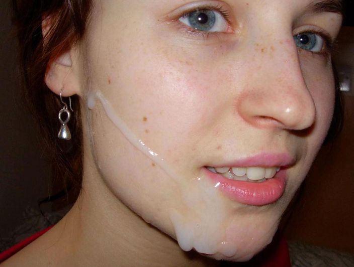 Девченка со спермой на лице