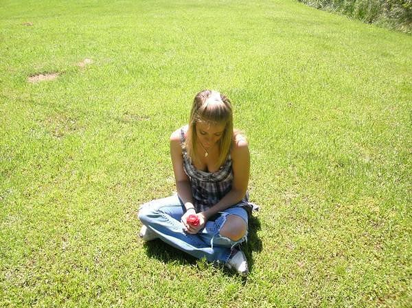 Sitting in the grass!!!!!!!