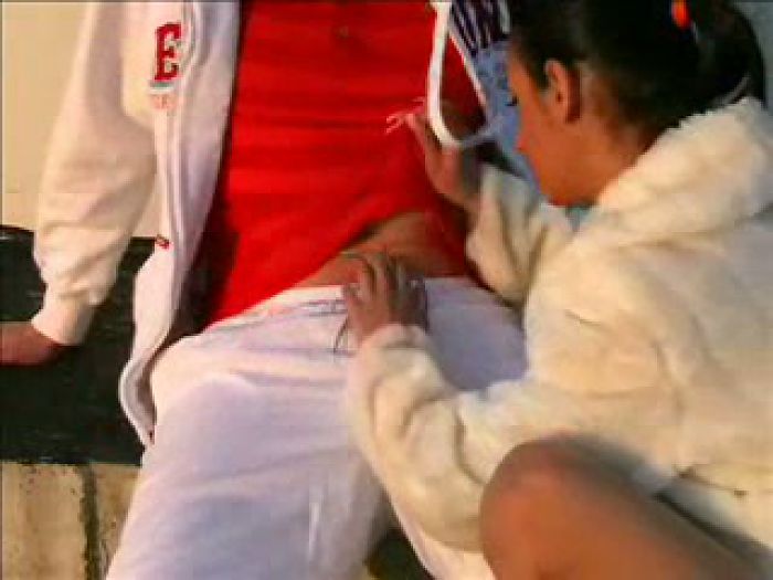 Hot Euro Chick Fucks BF Outside