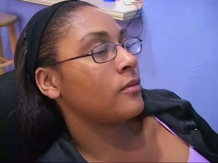 Nerdy Black Secretary Pounded & Plowed