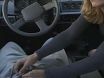 Girlfriend giving a front-seat blow on her break