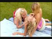 Three Beautiful Young Blonde Lesbians in the Garden